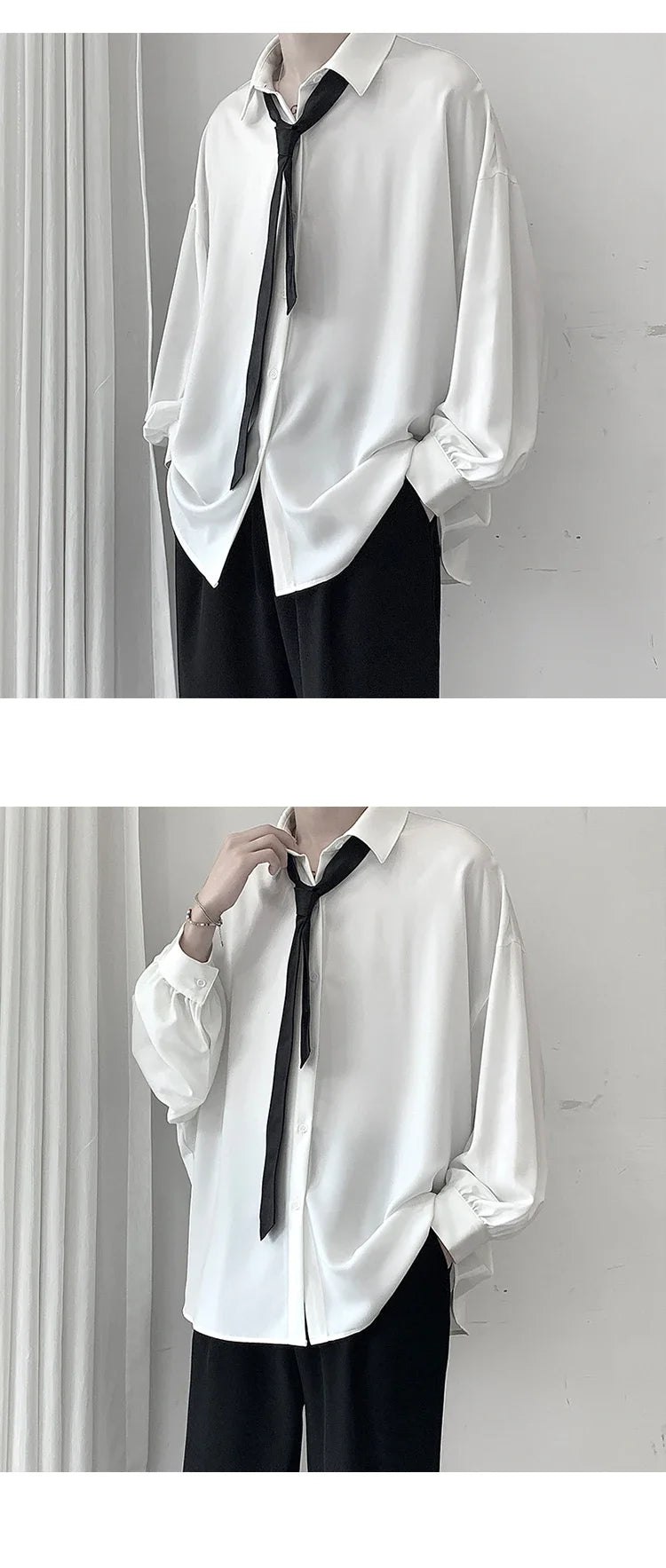 King Billion Men's Korean-Style Oversized Shirt – Loose Fit, Harajuku Casual | M–XXL