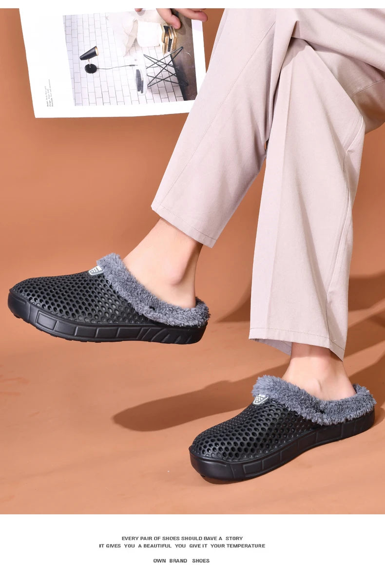 Winter Warm Mule Slippers for Men and Women