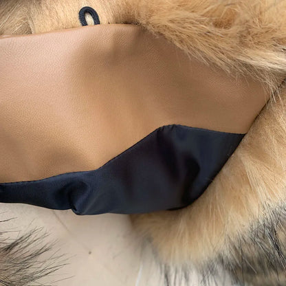 Cropped Faux Raccoon Fur Jacket for Women