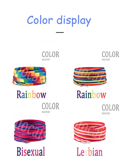 Pride Flag Flat Shoelaces for Sneakers