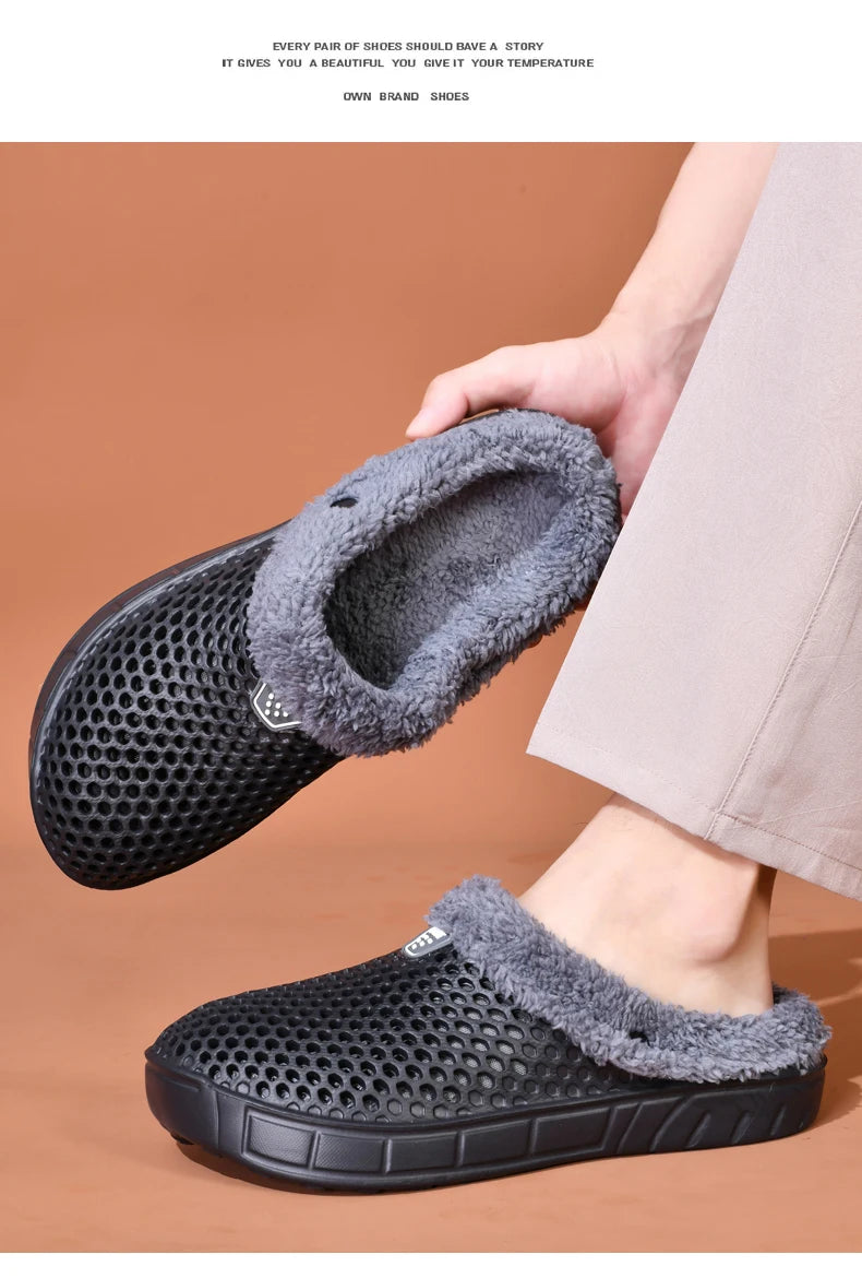 Winter Warm Mule Slippers for Men and Women