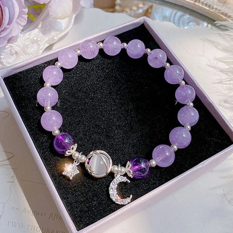 Women's Crystal Beads Bracelet | Korean Flower, Fox & Feather Tassel Friendship Jewelry Gift