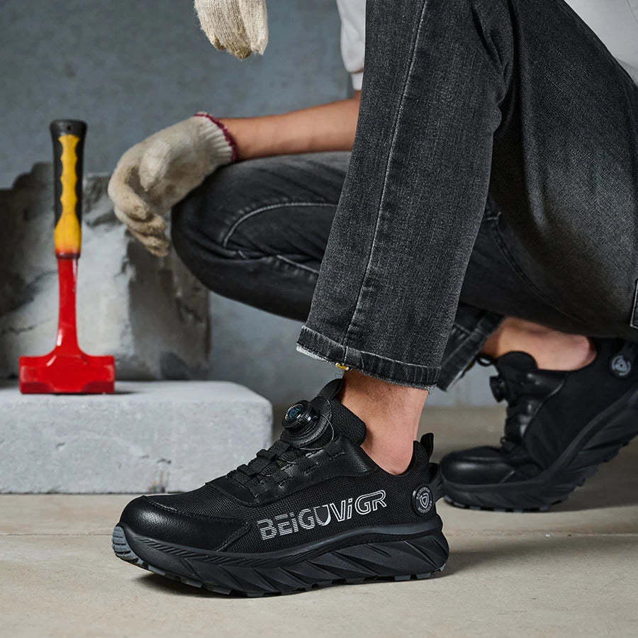 Steel Toe Cap Safety Shoes for Men Anti Slip and Puncture Resistant