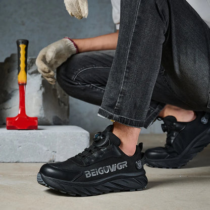 Steel Toe Cap Safety Shoes for Men Anti Slip and Puncture Resistant