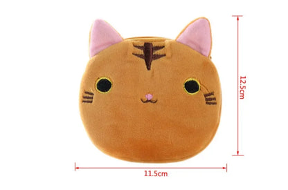 Plush Cartoon Animal Coin Purse with Zipper