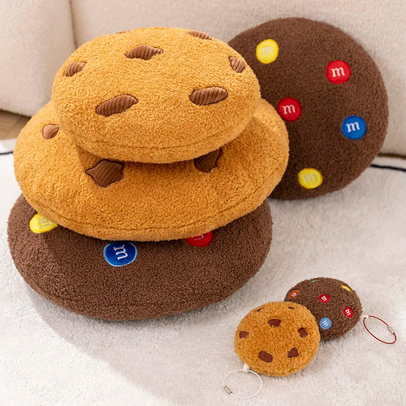 Kawaii Chocolate Cookie Plush Pillow — Squishy Stuffed Toy & Decor