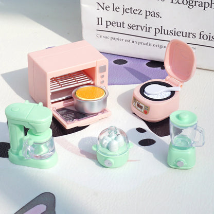DIY Dollhouse Bear Biscuits Kitchen Set | 1/12 Miniature Toaster, Mixer & Scale Toy for Girls