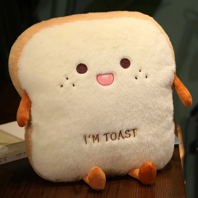 Plush Toast Bread Pillow – Soft Simulation Food Cushion & Kids Toy Gift