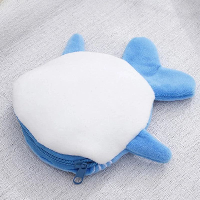 Plush Cartoon Animal Coin Purse with Zipper