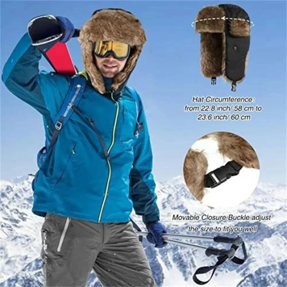 Men's Winter Trapper Bomber Hat – Warm Earflap Ski Cap