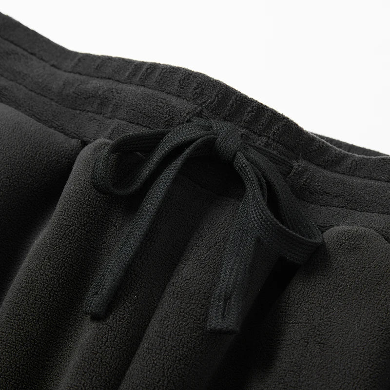 YJKVUR Unisex Winter Oversize Fleece Lined Sweatpants Drawstring Casual Gym