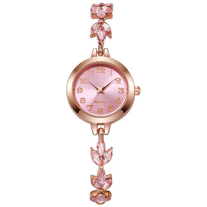 Women's Elegant Rhinestone Bracelet Watch | Luxury Quartz Wristwatch Gift for Girls