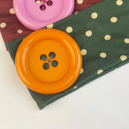 Vintage Polka Dot Button Headband for Women