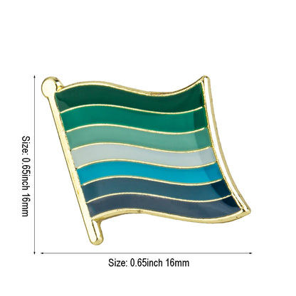 Pride Flag Enamel Lapel Pin – Rainbow & Progress Badge Brooch