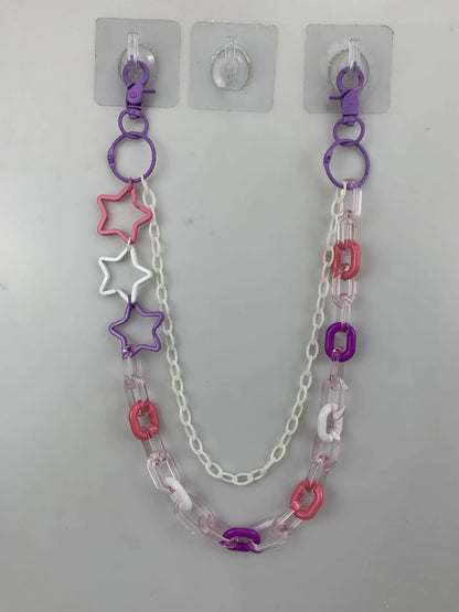 Cute Rainbow Resin Keychain & Waist Chain – Bear, Mushroom & Flower Designs