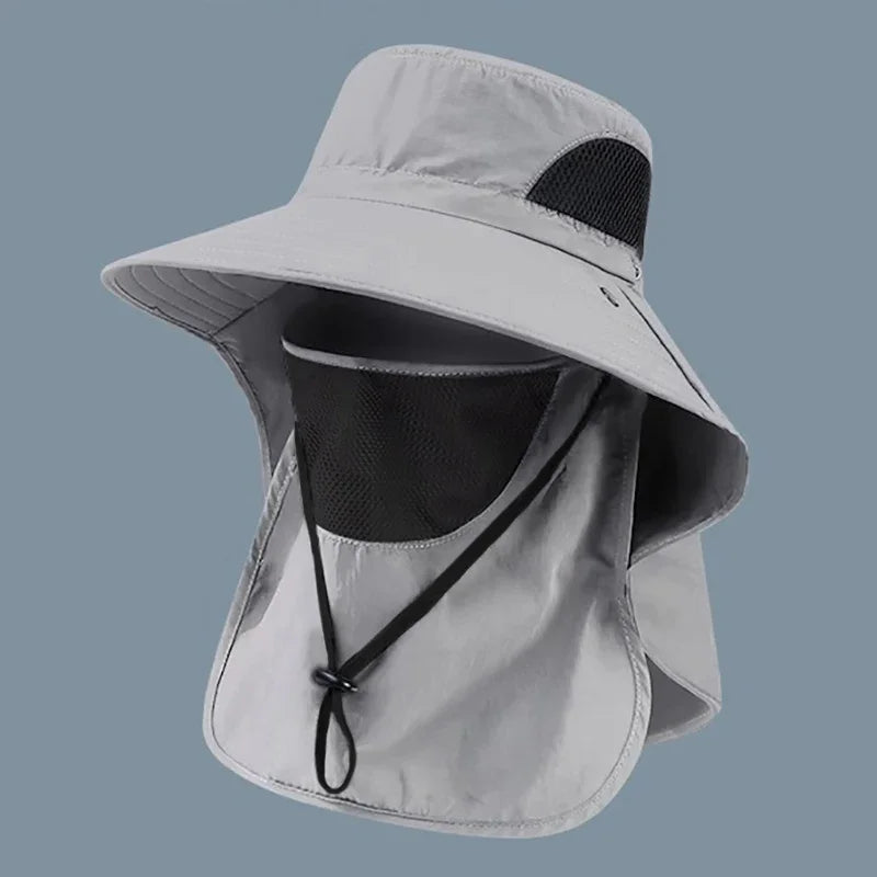 UV Protection Sun Hat with Neck Flap – Outdoor Fishing & Hiking Cap