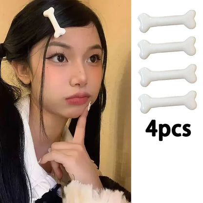 Y2K Bone Hair Clip – Cute Cartoon Bobby Pin Barrette