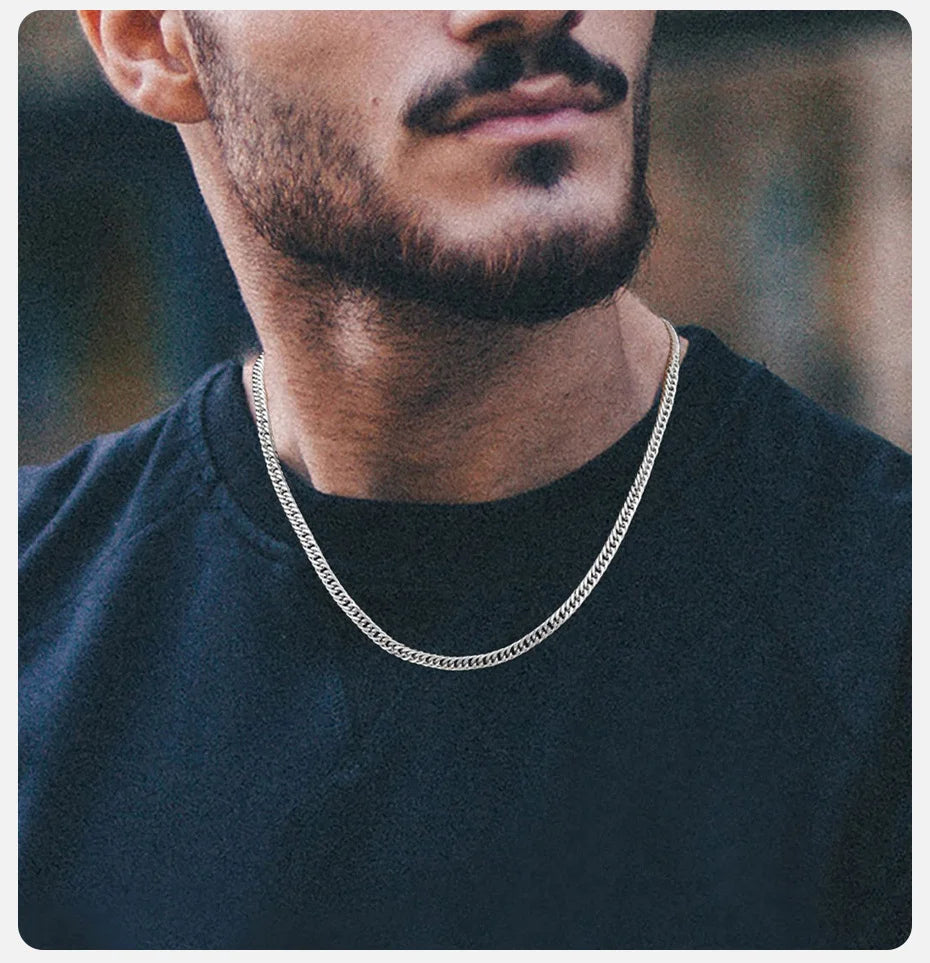 Men's Stainless Steel Cuban Link Chain Necklace Waterproof