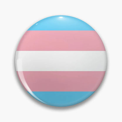 Pride Button Pin – Rainbow & LGBTQ+ Flag Lapel Badge (44mm)