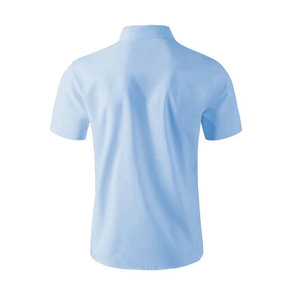 Men's Business Casual Short Sleeve Shirt | Wrinkle-Free Summer Top