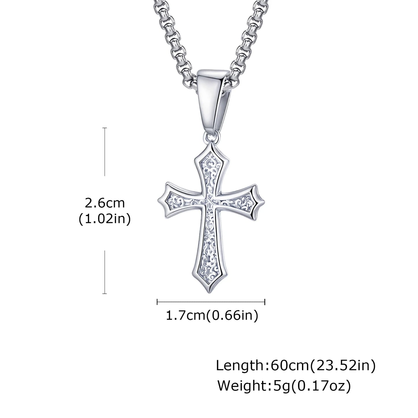 Men's Stainless Steel Geometric Pendant Necklace with Chain