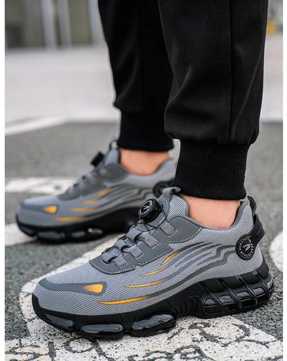Steel Toe Safety Shoes for Men Lace Free Breathable