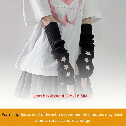 Star Fingerless Gloves – Knit Accessory Gloves for Women