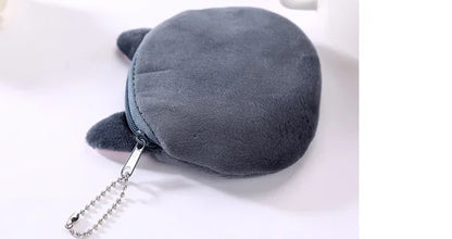 Plush Cartoon Animal Coin Purse with Zipper