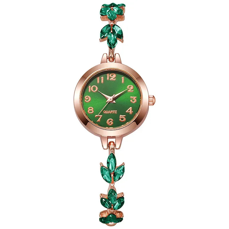 Women's Elegant Rhinestone Bracelet Watch | Luxury Quartz Wristwatch Gift for Girls