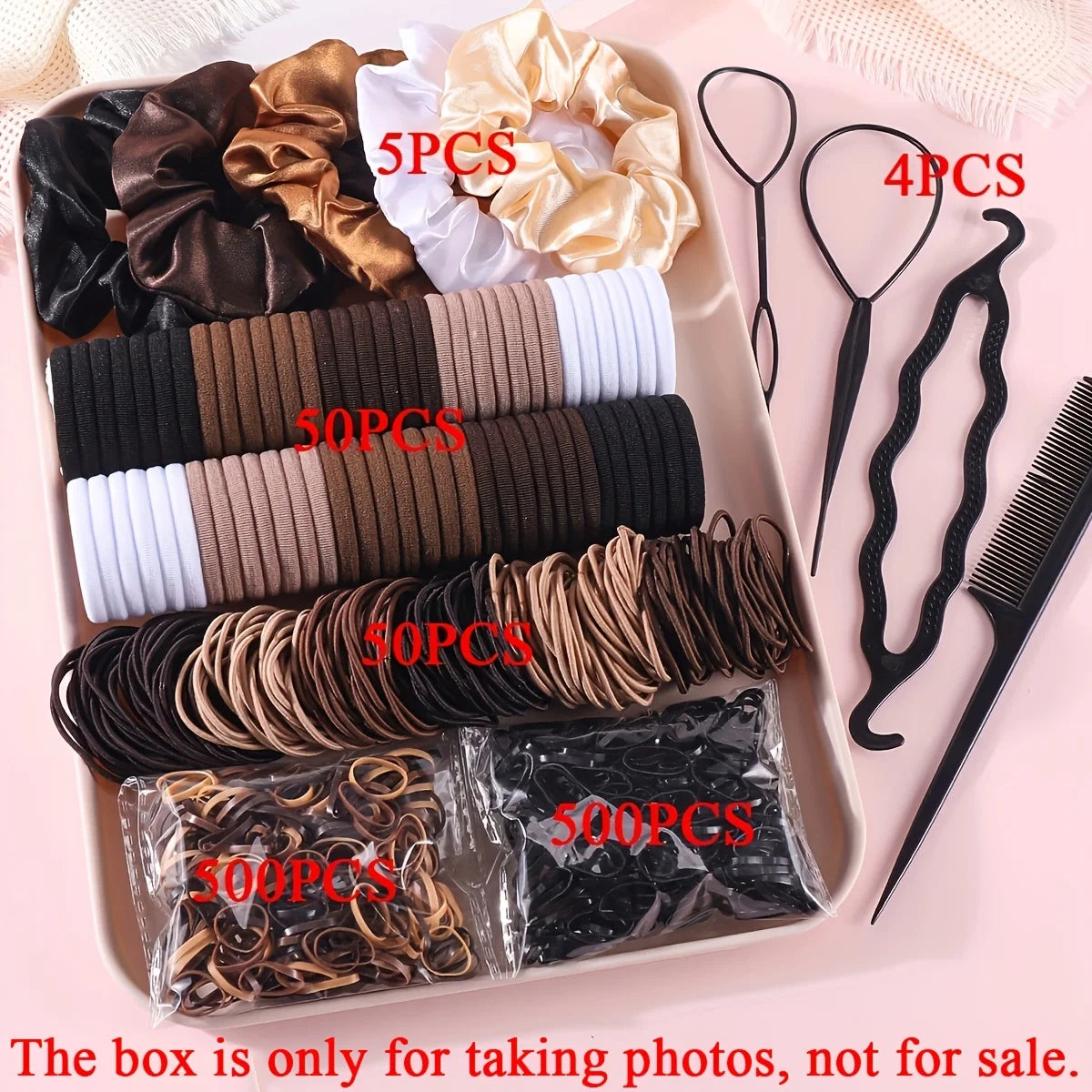 Women's Hair Accessories Set | 1109pcs Scrunchies, Rubber Bands, Hair Ties & Headbands