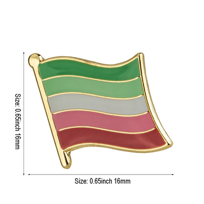 Pride Flag Enamel Lapel Pin – Rainbow & Progress Badge Brooch