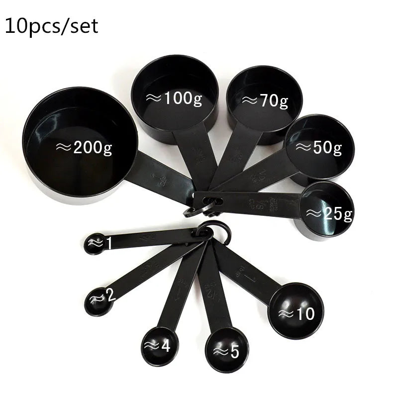 Kitchen Measuring Spoons Set – PP Plastic Baking Spoons for Sugar, Flour & More (5pc or 10pc)