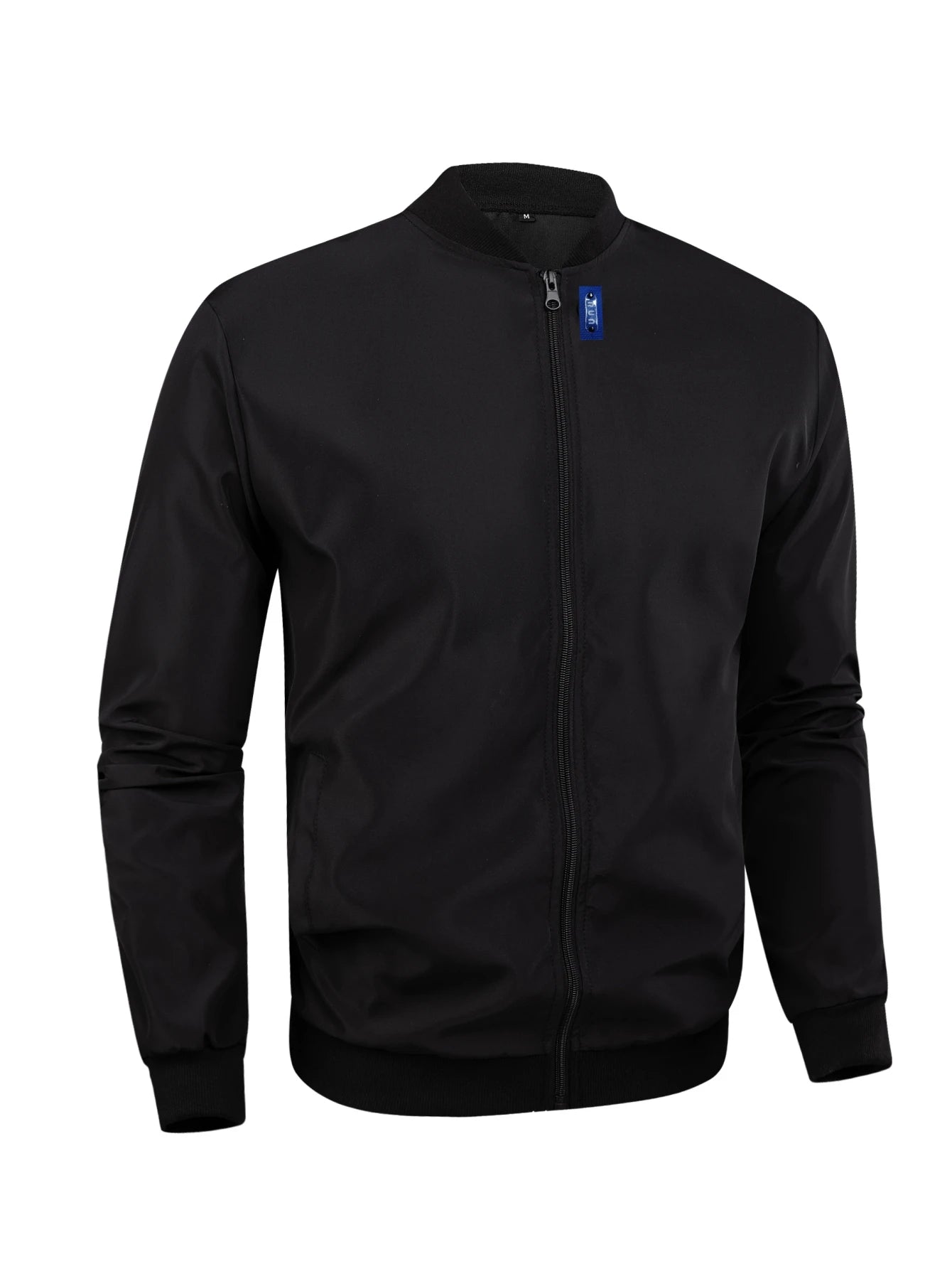 Men's Baseball Collar Zip-Up Jacket – Lightweight Casual Coat, Loose Fit | S–XL