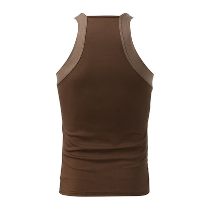 Men's Solid Color Sports Tank Top – Sleeveless Gym Vest, Streetwear | S–5XL