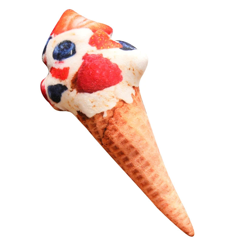 Simulation Ice Cream Plush Toy | Soft Stuffed Dessert Plushie Throw Pillow & Sofa Cushion Home Decor