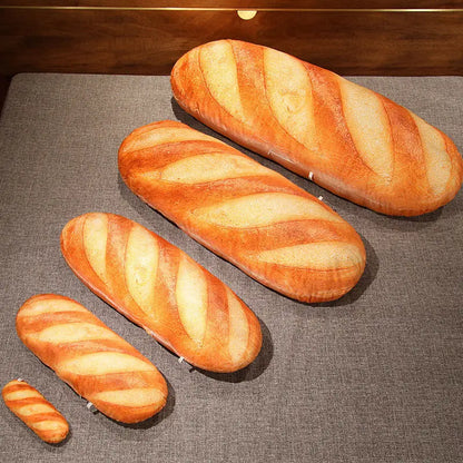 French Bread Plush Pillow | Stuffed Food Plushie Sleeping Companion & Party Prop