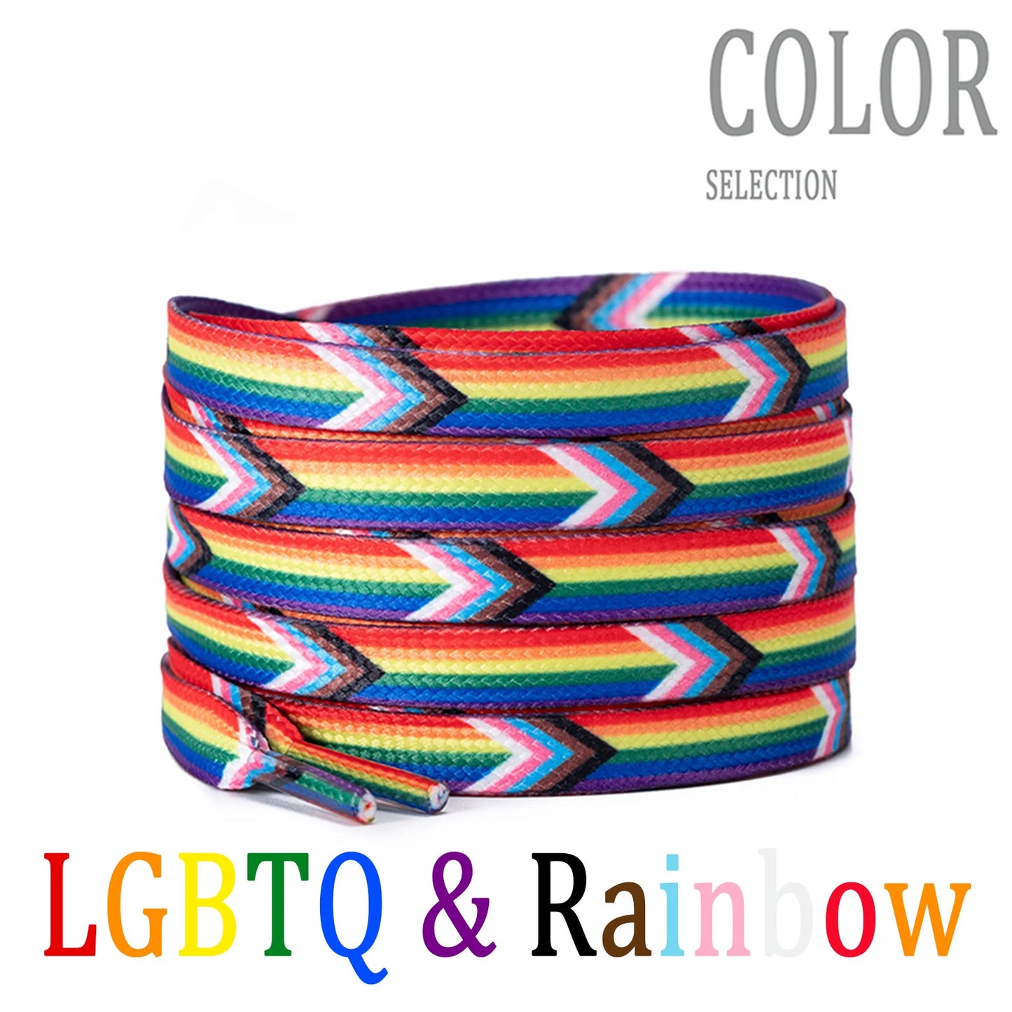 Pride Flag Flat Shoelaces for Sneakers