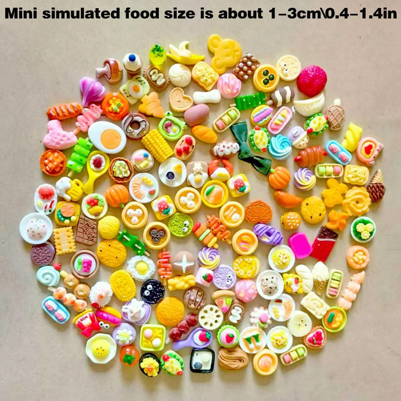 Miniature Food Resin Toys | Mixed Dollhouse Kitchen Pretend Play Set for Creative Kids