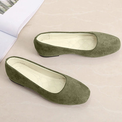 Women's Suede Slip On Flat Loafers
