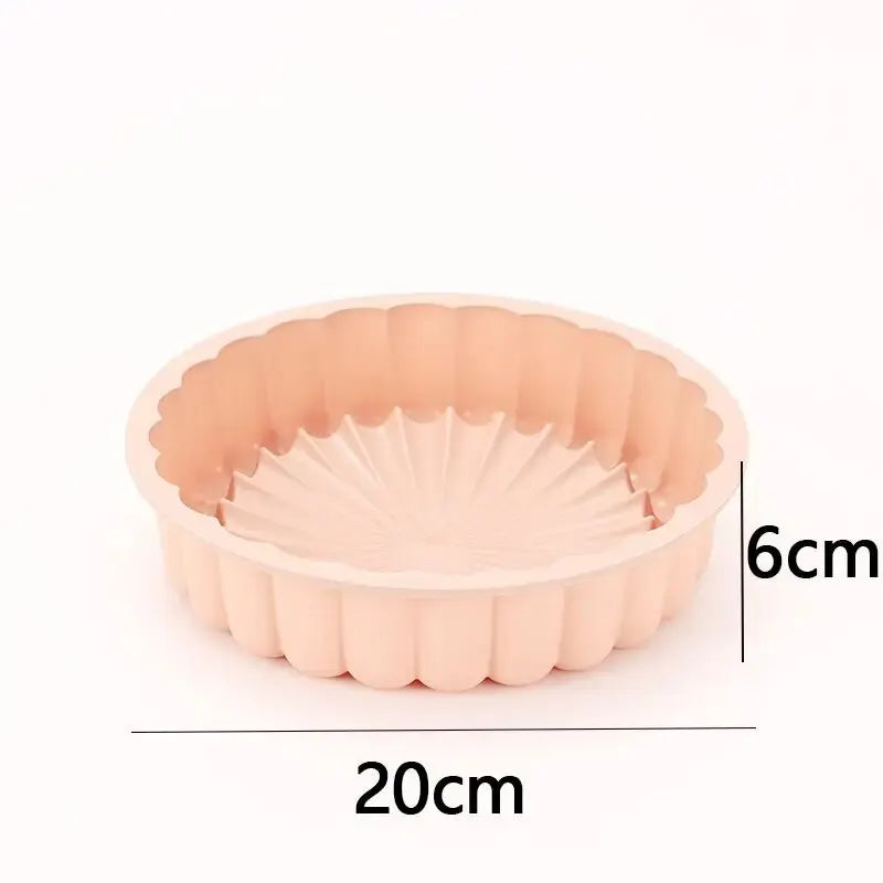Silicone Sunflower Cake Mold – Round Non-Stick DIY Baking Pan