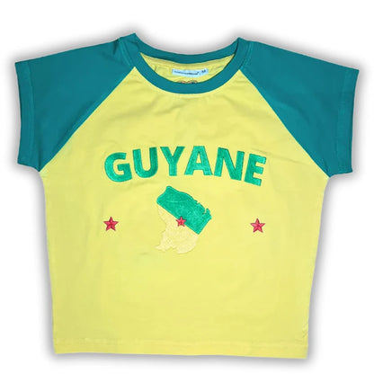 Caribbean Islands Embroidered Graphic Crop Top for Women