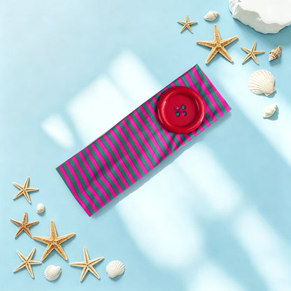 Vintage Polka Dot Button Headband for Women