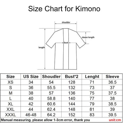 Men's Japanese Kimono Cardigan Shirt – Open Stitch Yukata, 3/4 Sleeve | XS–XXXL