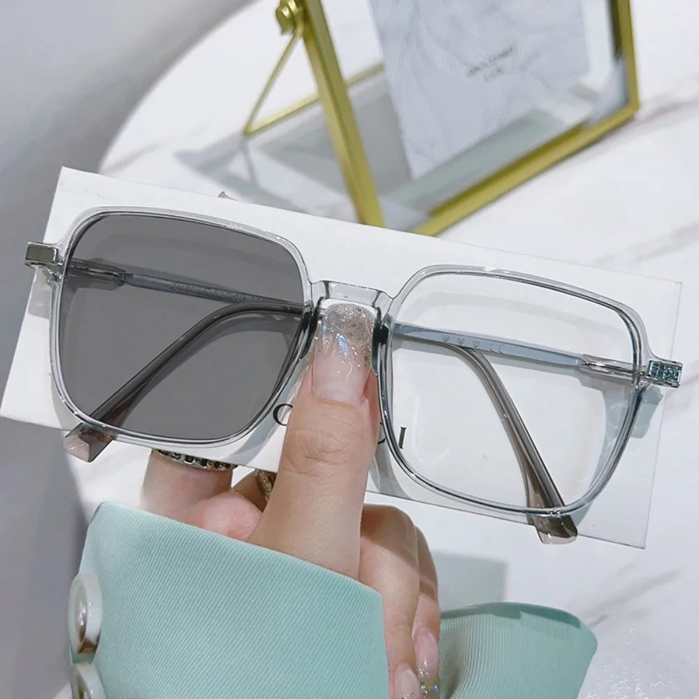 Photochromic Blue Light Blocking Glasses – Square Metal Frame