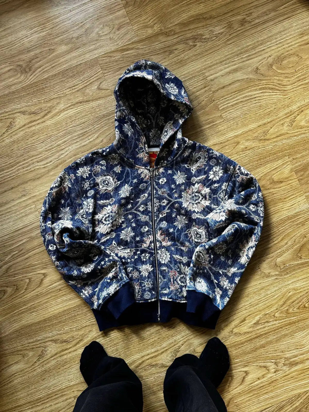 Y2K Punk Rock Zip-Up Hoodie – Harajuku Grunge Loose Fleece Sweatshirt