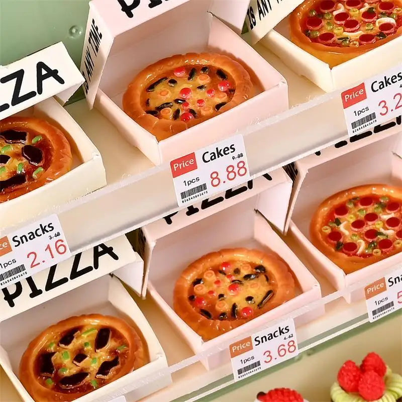 Cute Miniature Pizza Dollhouse Toy Set | 6–10pcs 1/12 Scale Kitchen Food Model for Kids & Collectors
