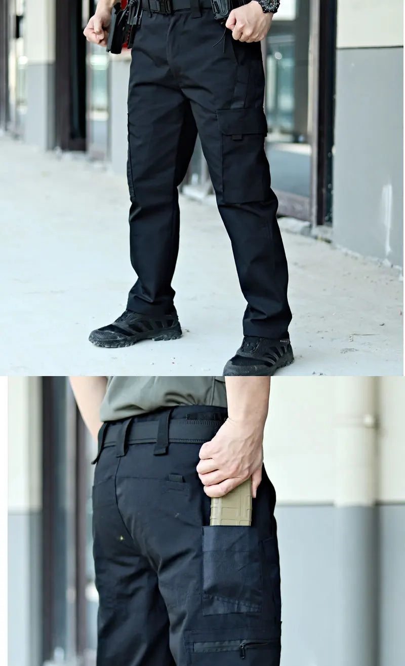 Men's Tactical Work Pants | Waterproof Multi-Pocket Cargo Trousers for Outdoor Hiking & Workwear