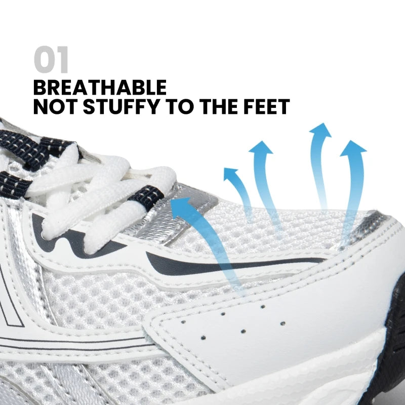 Women's Lightweight Mesh Running Sneakers – Breathable Lace-Up Sport Shoes