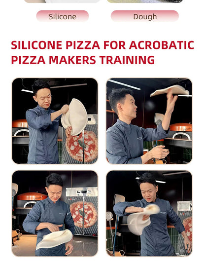 13-inch Silicone Pizza Tossing & Spinning Dough | Multi-Color Practice Crust for Professional & Home Chefs