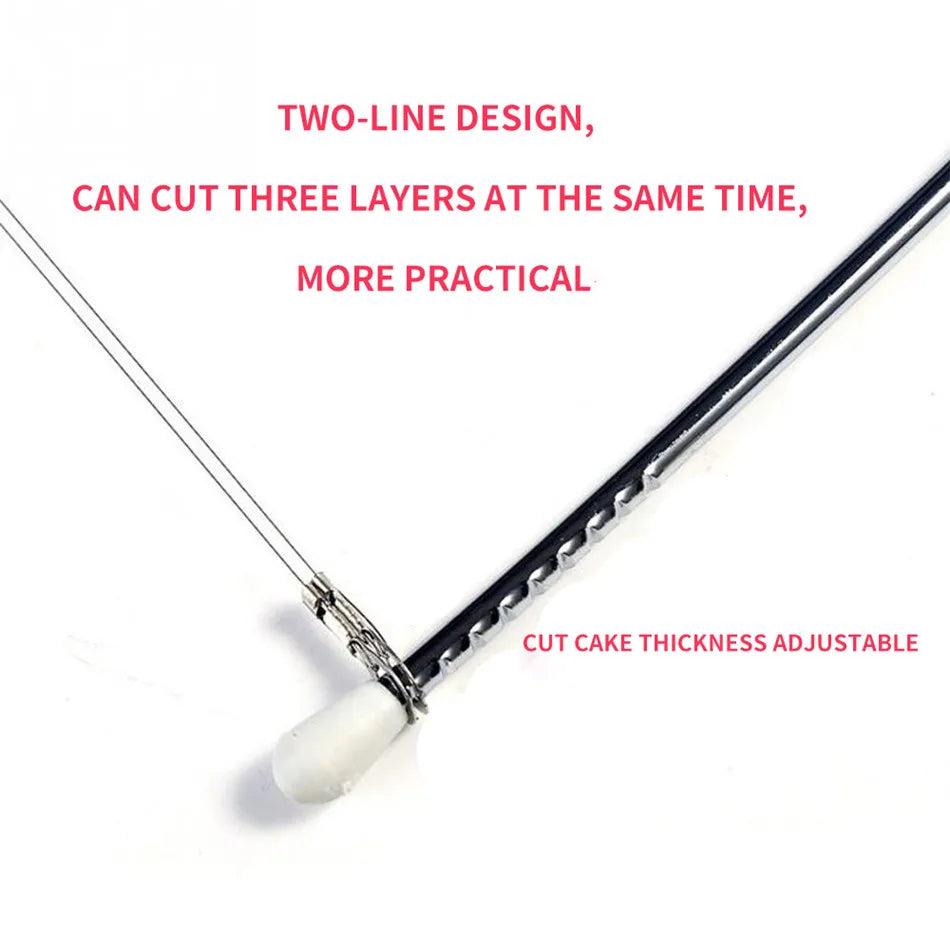 Adjustable Stainless Steel Cake Slicer – Height-Adjustable Layer Cutting Tool for Baking & Decorating